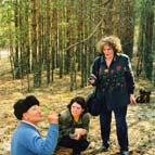 Famous ukrainian writer Lina Kostenko in Polissya Preserve, photo by Serhiy Zhyla