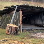 Primitive tent-like huts (locally called "kuren"), photo by Serhiy Zhyla